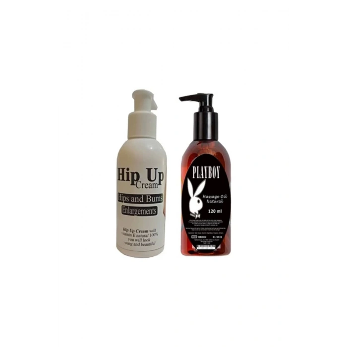 Hipup Hip Enlargement Cream Kalça Kaldırma , Vücut Kremi 120 Ml+Playboy Masaj Yağı 120 ml