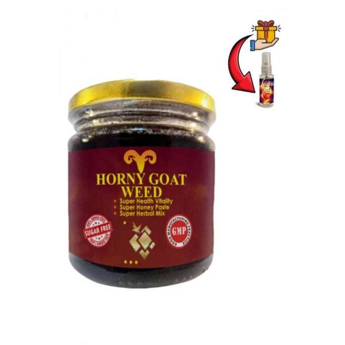 Horny Goat Weed Erkeklere Performansa Yeni Güçlü Destek Takviyesi 240 gr x 1 ad+Lustra Masaj Yağı