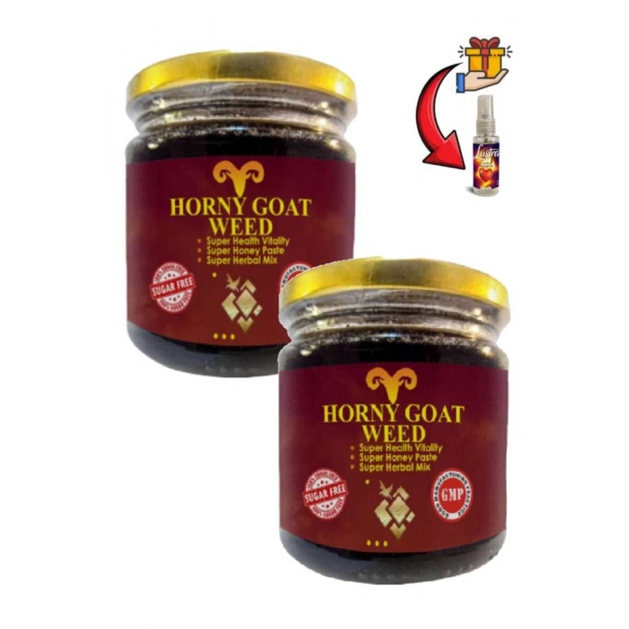 Horny Goat Weed Erkeklere Performansa Yeni Güçlü Destek Takviyesi 240 gr x 2 ad+Lustra Masaj Yağı