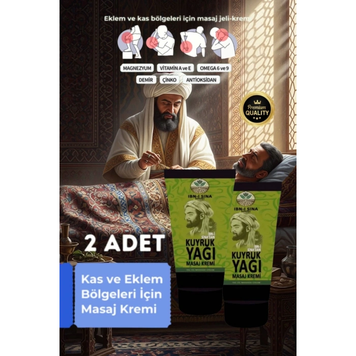 İbni Sina Kuyruk Yağı Mucizesi Vücut Diz Iskelet Agrilari Için Masaj Kremi 2li Set