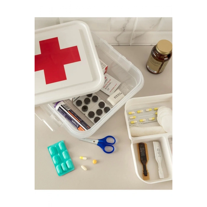 İlk Yardım Saklama Kutusu - Ecza Kutusu (Kızılhaç)