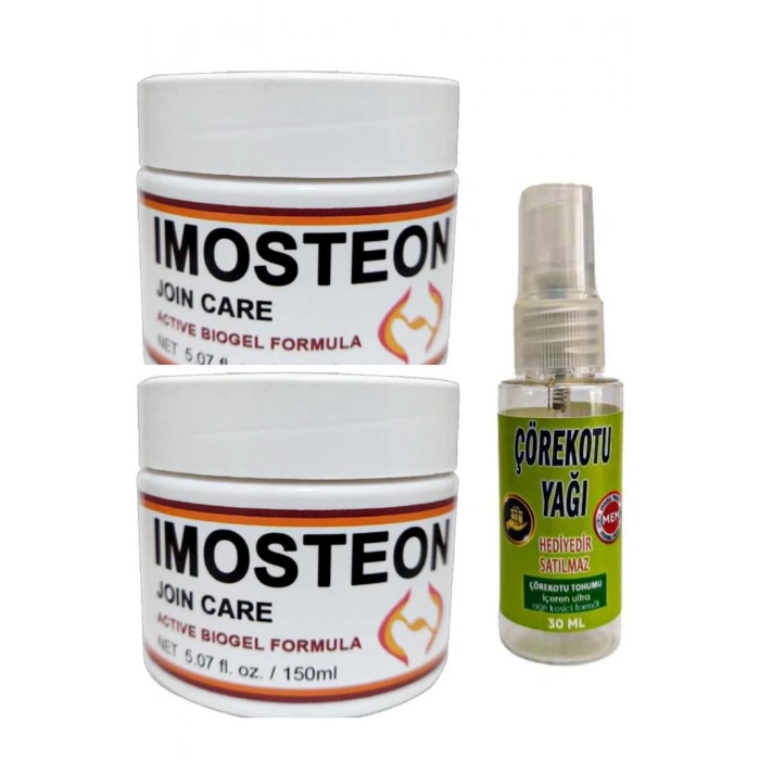 Imosteon Adale İskelet Sızıları İçin Masaj ve Bakım Kremi 150 ml X 2 ad+Çörek Otu Yağı ile 30 ml