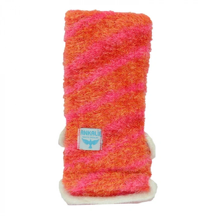 İpli Sırt ve Vücut Yumuşak Banyo Lifi Pembe-Tcu 56x10 Cm