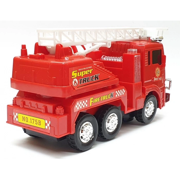 İtfaiye Aracı Merdivenli Pilli Işıklı Sesli Çarp Dön