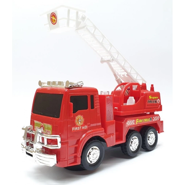 İtfaiye Aracı Merdivenli Pilli Işıklı Sesli Çarp Dön