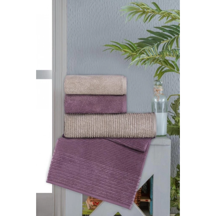 Jakarlı 4´lü 50x90 El Havlusu Lisa V2