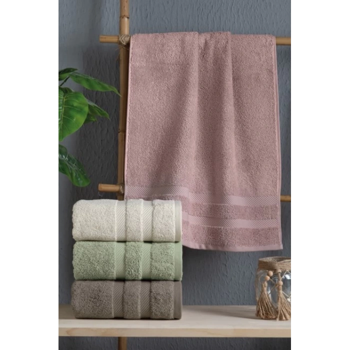 Jakarlı 4´lü 50x90 El Havlusu Nori