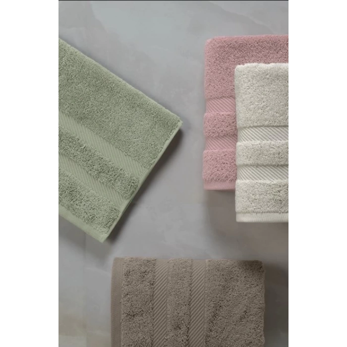 Jakarlı 4´lü 50x90 El Havlusu Nori