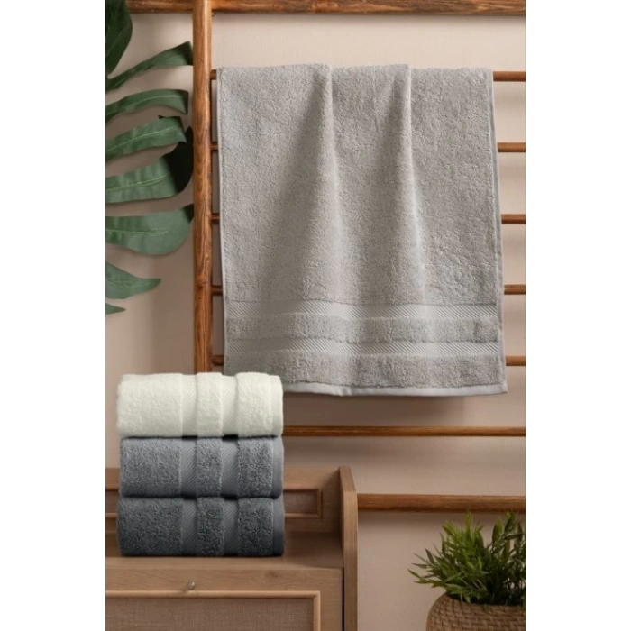 Jakarlı 4´lü 50x90 El Havlusu Nori V2