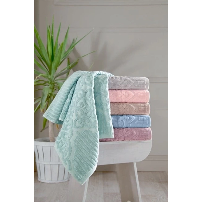 Jakarlı 6lı 70x140 Banyo Havlusu Emma