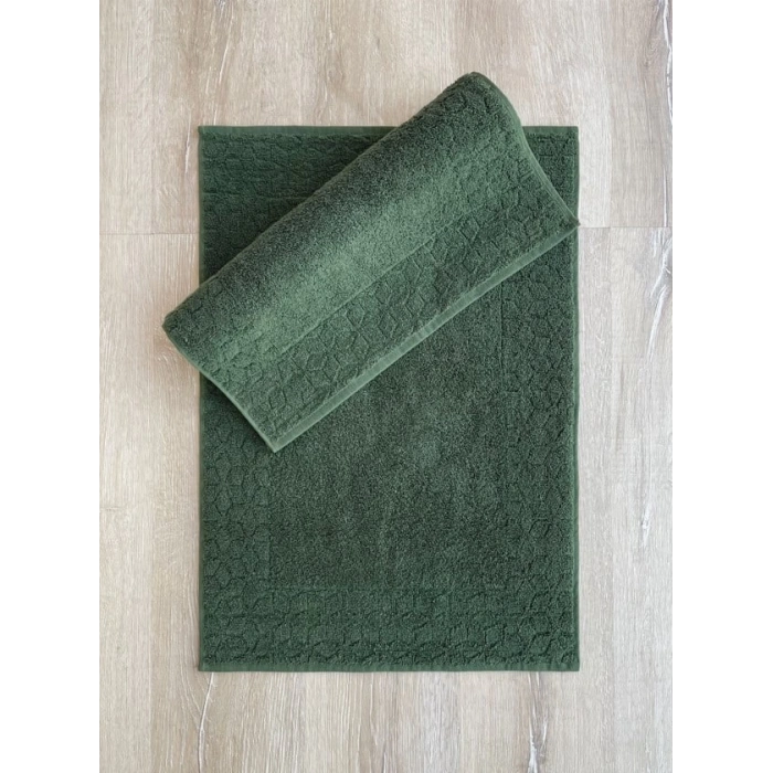 Jakarlı Paspas Seti Karo Haki 2li 50x70 8680108062043