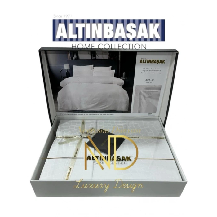 Jakarlı Saten Çift Kişilik Nev Takımı Adelya Arcane