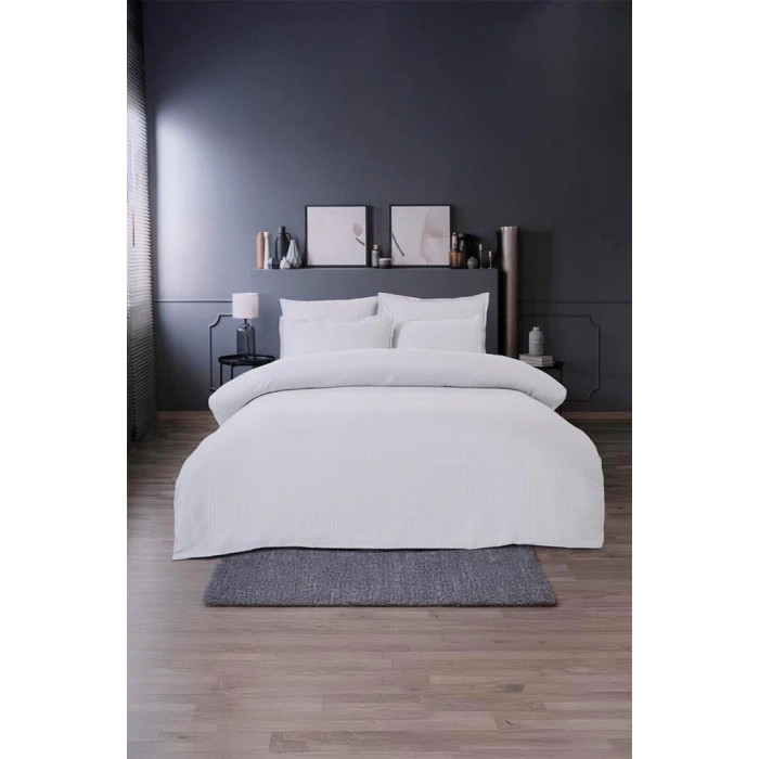 Jakarlı Saten Çift Kişilik Nevresim Takımı Dıamond Arcane