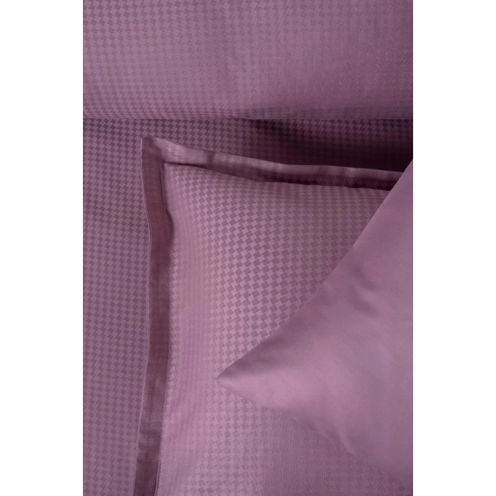 Jakarlı Saten Çift Kişilik Nev Takımı Dıamond Puce