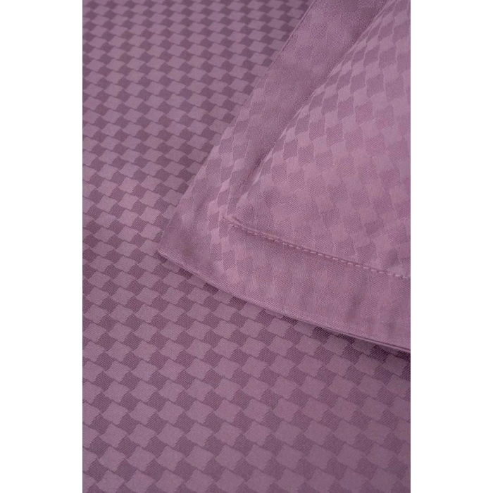 Jakarlı Saten Çift Kişilik Nev Takımı Dıamond Puce