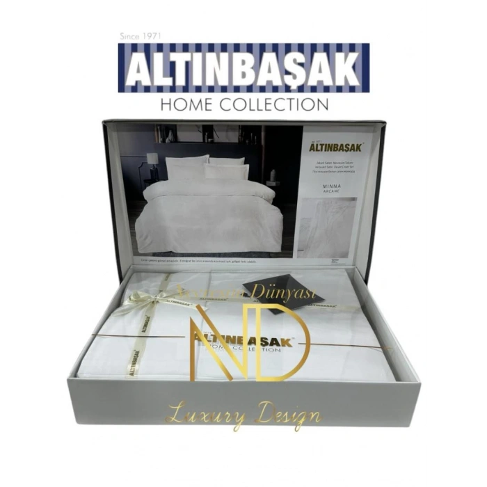 Jakarlı Saten Çift Kişilik Nev Takımı Mınna Arcane