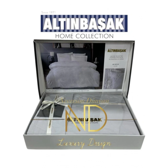 Jakarlı Saten Çift Kişilik Nev Takımı Minna Coin