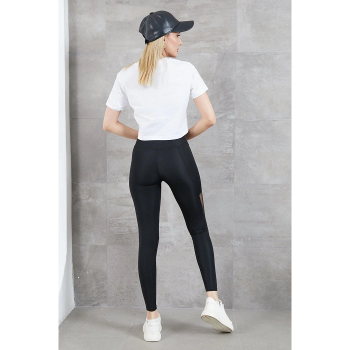 Kadın Tül Detay Tayt