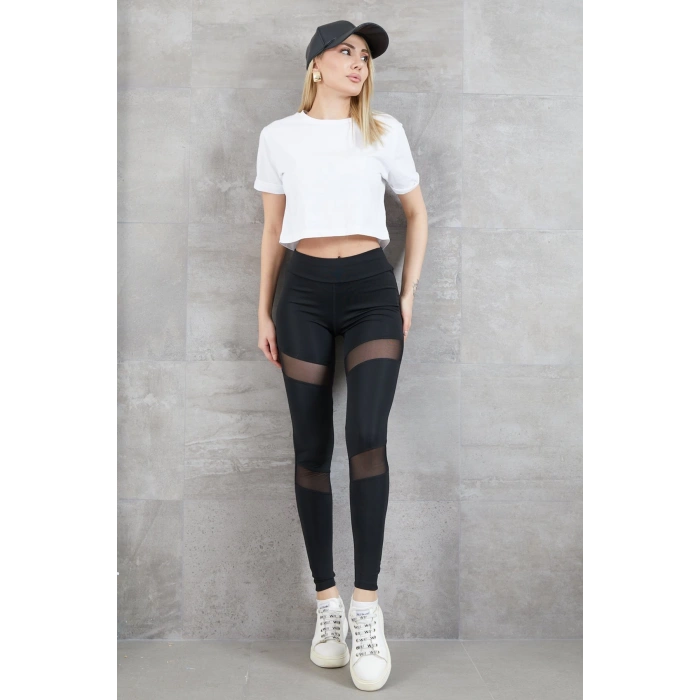 Kadın Tül Detaylı Tayt