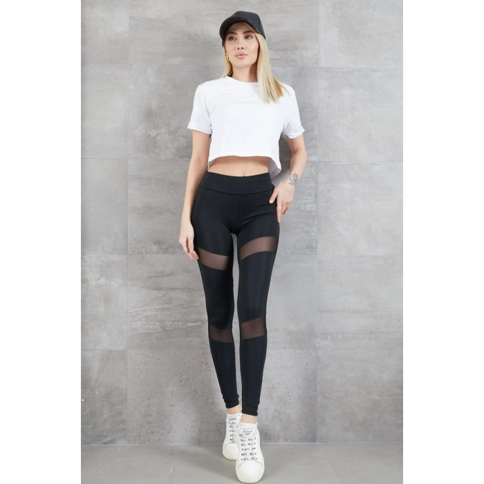 Kadın Tül Detaylı Tayt