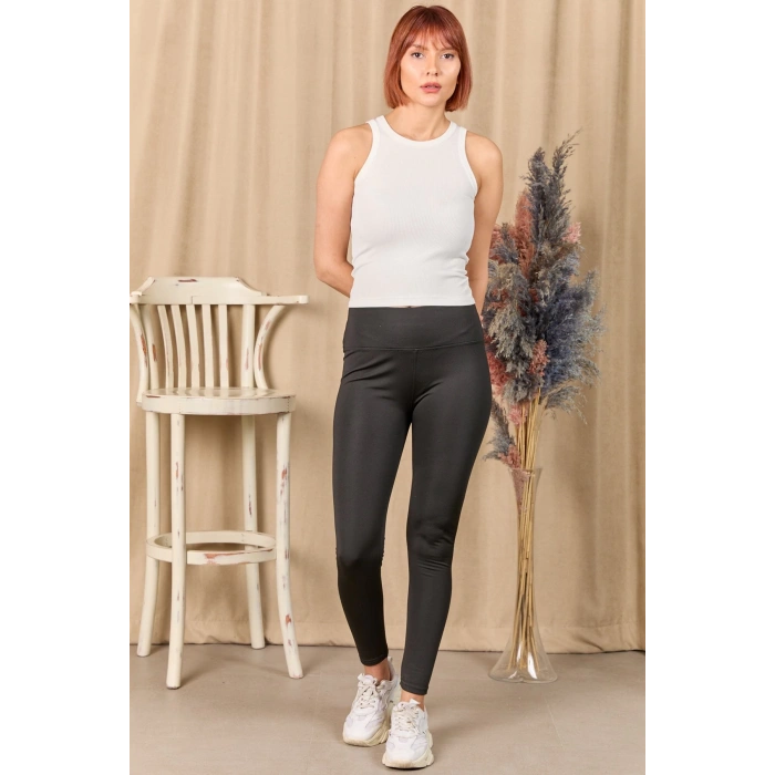 Kadın Yüksek Bel Şardonlu Tayt