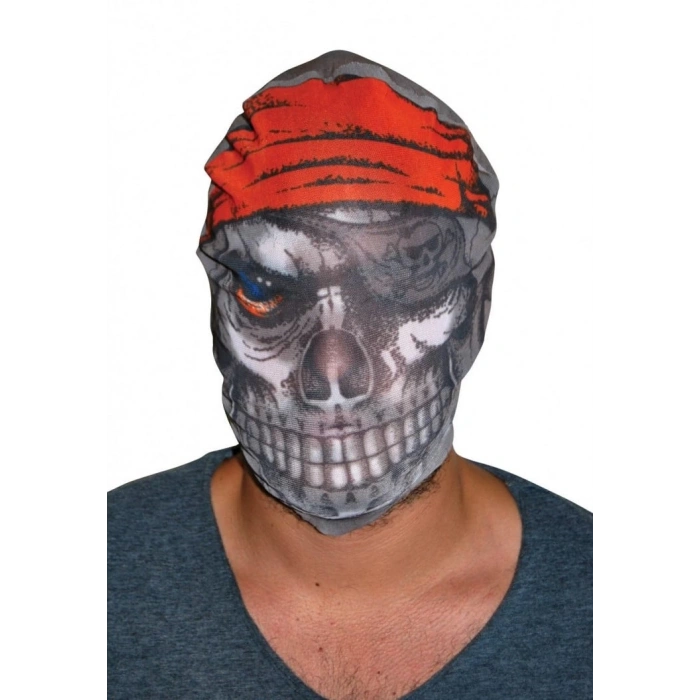 Kafaya Tam Geçmeli Bez Korsan Maskesi - Streç Korku Maskesi - 3D Baskılı Maske Model 4