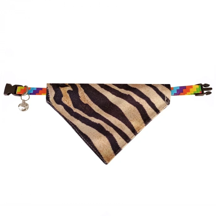 Kaplan Desenli Fular Kedi Ve Köpek Tasması 25-30 cm