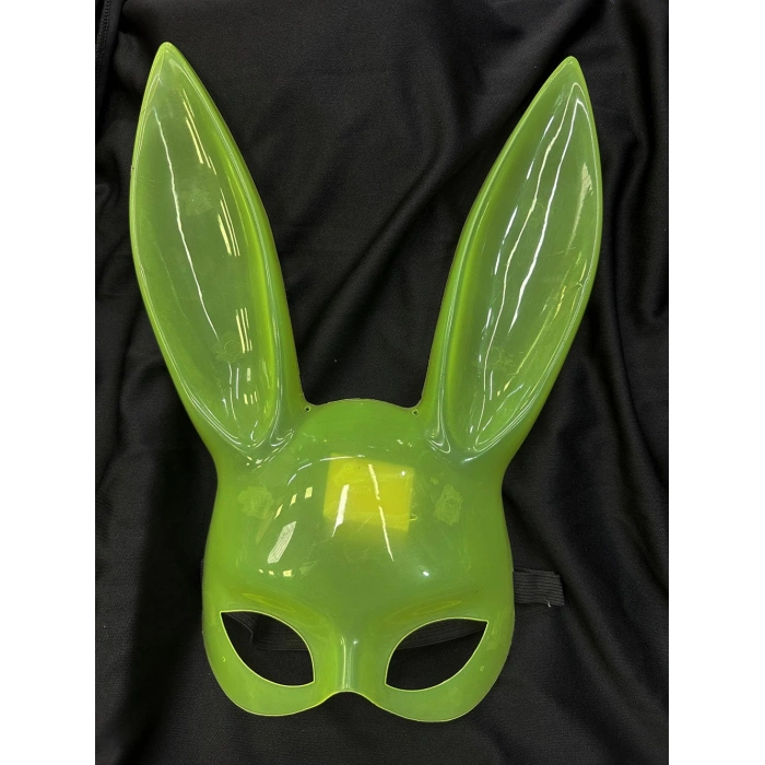 Karanlıkta Parlayan Fosforlu Tavşan Maskesi – Glow Bunny Masquerade Maske (32x22 cm)