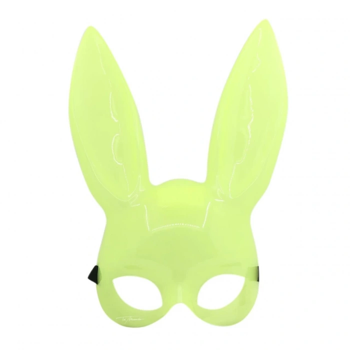 Karanlıkta Parlayan Fosforlu Tavşan Maskesi – Glow Bunny Masquerade Maske (32x22 cm)