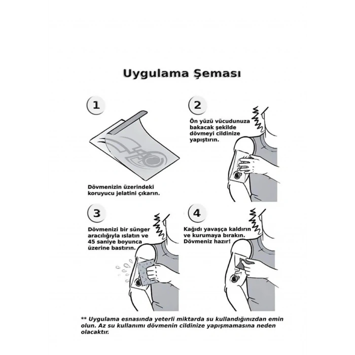 Kartal Geçici Dövme Şablonu - FF037