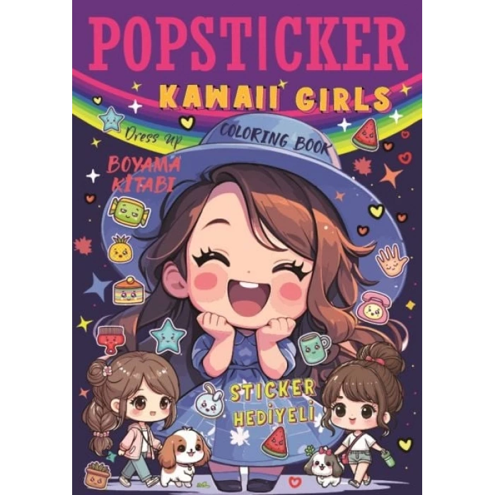 Kawaii Girls Boyama Kitabı Pop