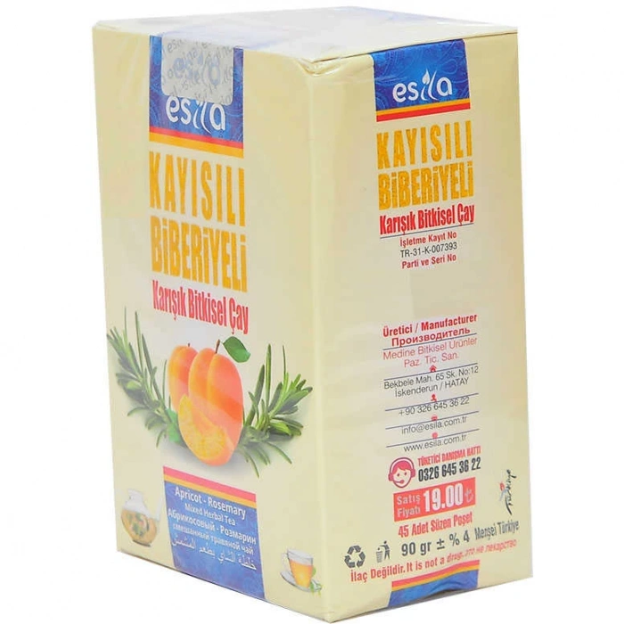 Kayısılı Biberiyeli Karışık sel Çay 45 Süzen Poşet