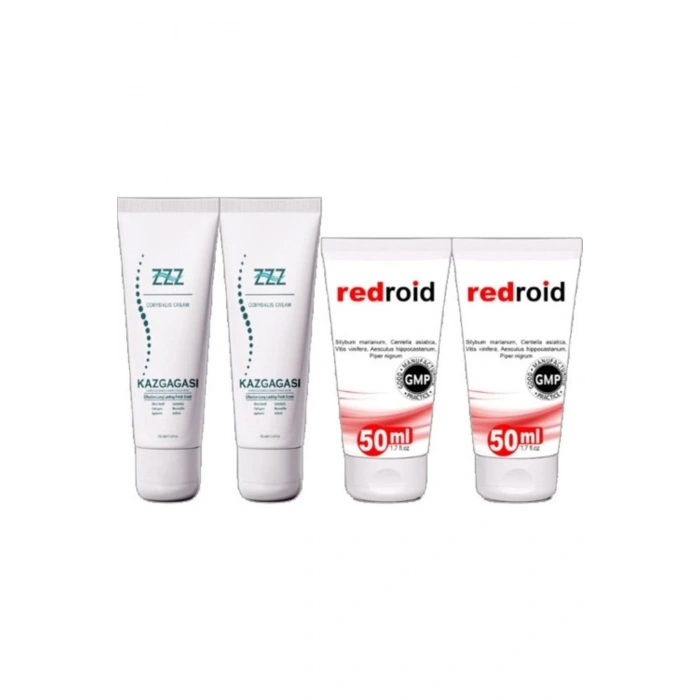 Kaz Gagası 100 ml Sırt Bel Kas Iskelet Kısmi Kullanım Kremi 2 Adet Redroid Hem.eroid 50 ml 2 Adet