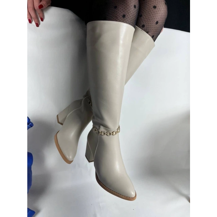 KB-505  Bej Günlük Kadın Çizme