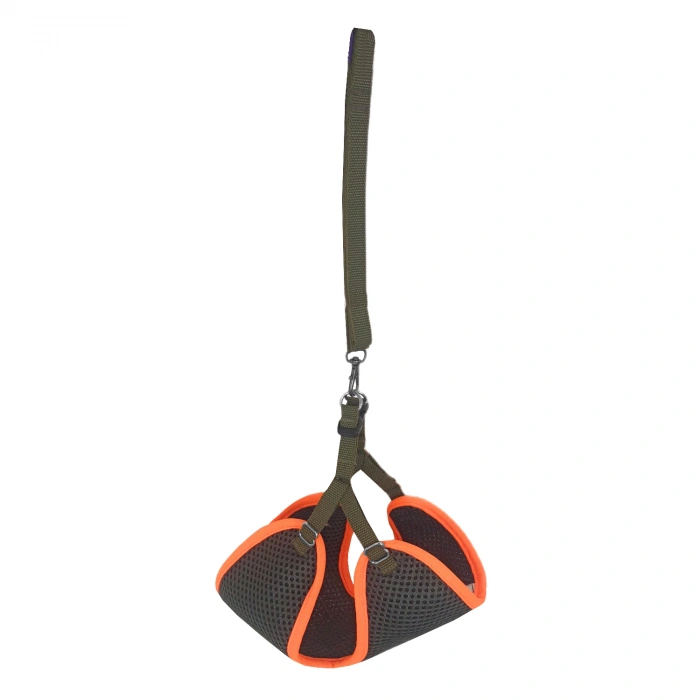 Kedi Köpek Havalı Göğüs Tasma Seti Large 38-45 cm + 130 cm Haki Tcu