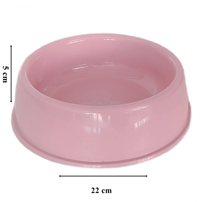 Kedi Köpek Plastik  Ve Su Kabı 20 cm - 200 ml Pembe