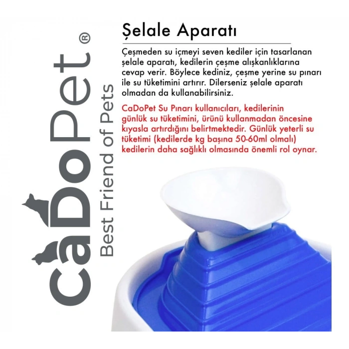 Kedi Köpek Su Pınarı Şelale 2 Litre - 5 volt ( usb'li ) Pembe