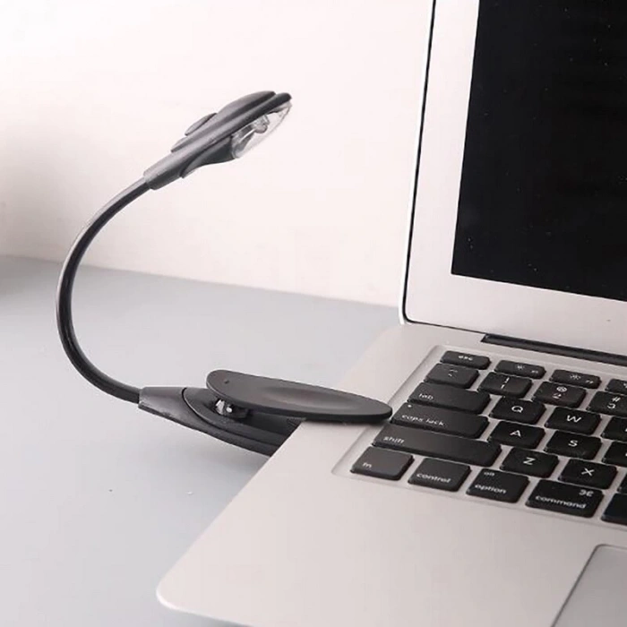 Okuma Işığı Led Booklight Kıskaçlı Pilli Model Led Işık