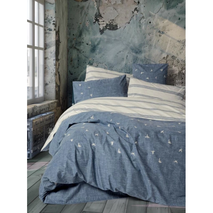 Klein Nakışlı Çift Kişilik Nev Takımı Ceria Lacivert