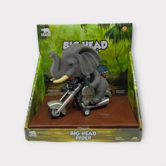 Koca Kafalı Sürücü Hayvan Figür - Fil