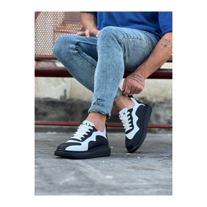 Kömür Beyaz Erkek Casual Ayakkabı