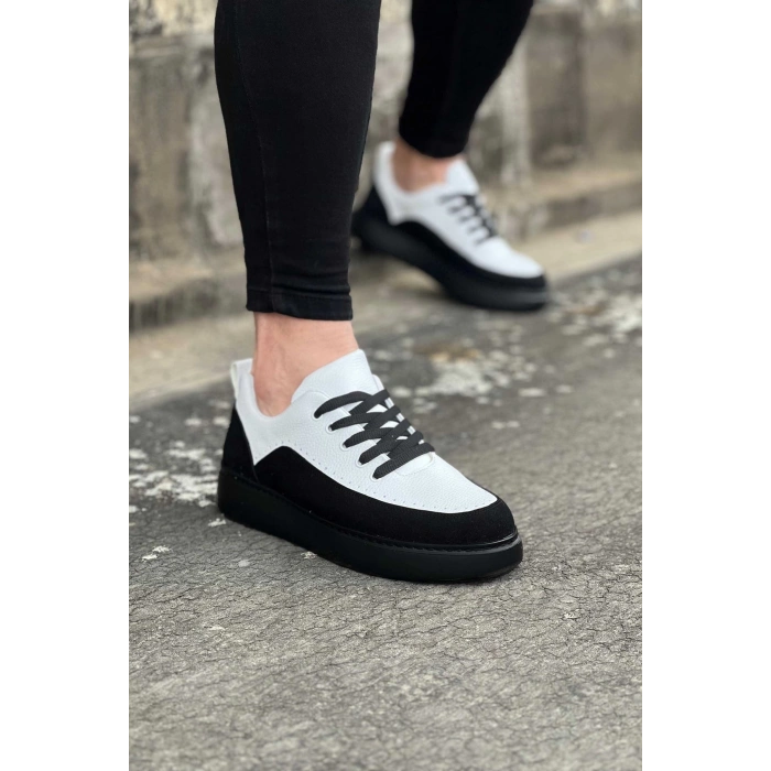 Kömür Beyaz Ortopedik Taban Erkek Casual Ayakkabı