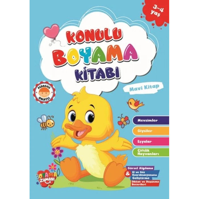 Konulu Boyama - Mavi (3-4 Yaş)