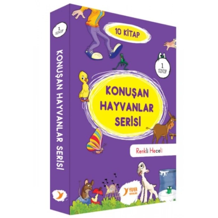 Konuşan Hayvanlar Serisi 1. Sınıf Renkli Heceli 10