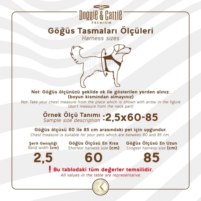 Köpek Bel Tasması 3cm-75 x 85 cm 3X-Large Tcu