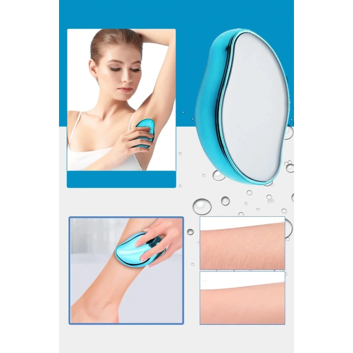 Kristal Epilatör Acısız Manuel Tüy Dökücü Epilatör Tüy Silgisi Epilasyon Aleti Kol Bacak Koltuk Altı