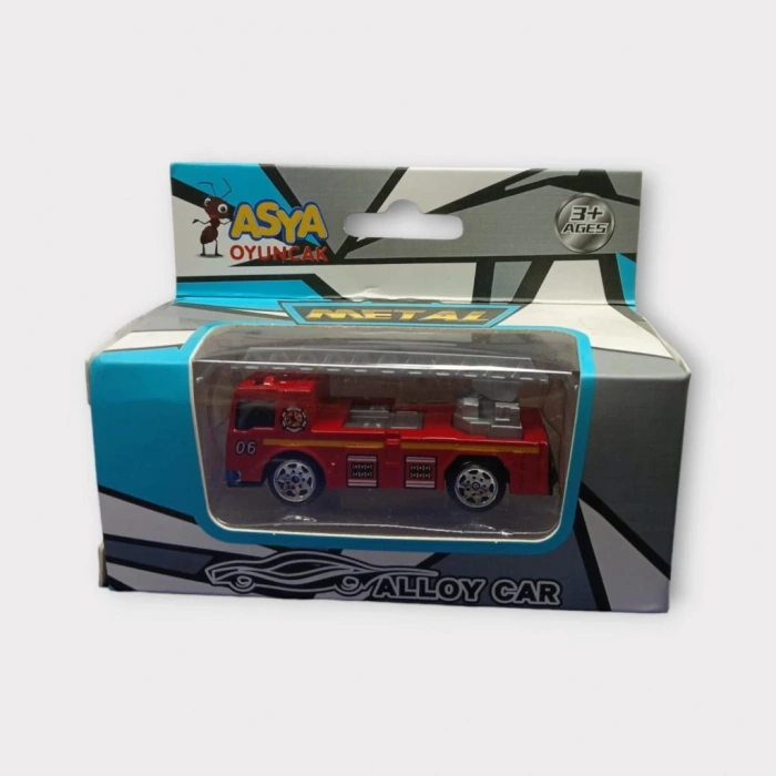 Küçük Metal İtfaiye Araçları 7 Cm - Merdivenli