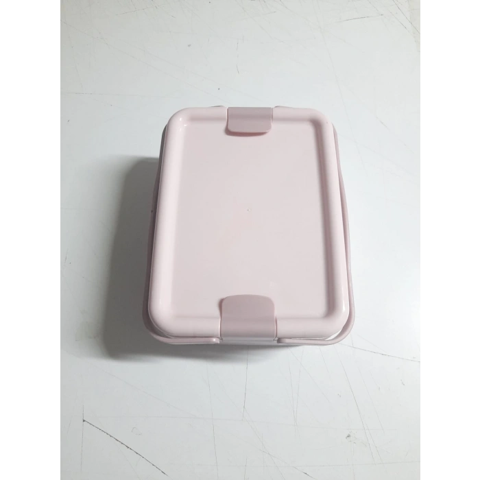 Kulplu Beslenme Kabı  2 Bölmeli Mandallı Diyet Kabı -Çatal Kaşık Dahildir