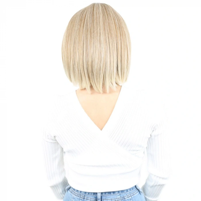 Küt Kahküllü Fiber Sentetik Peruk / Karamel / Platin Röfleli