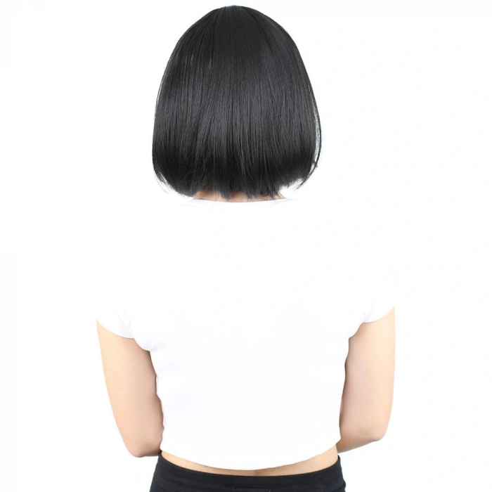 Küt Kahküllü Fiber Sentetik Peruk / Siyah